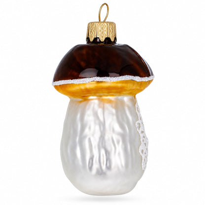 Wise Grandpa Mushroom Glass Christmas Ornament