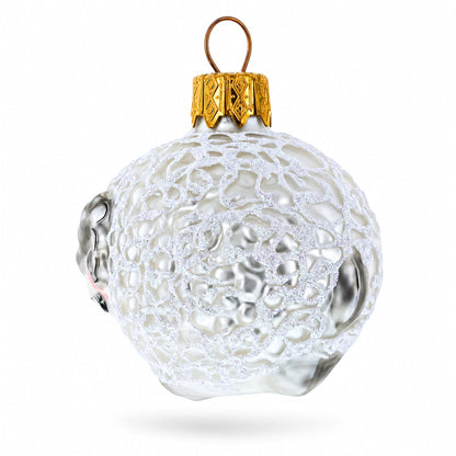 Woolly Ram with Curly Fleece Mini Glass Christmas Ornament