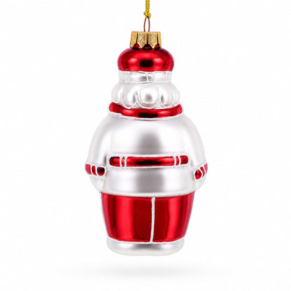 Santa the Cook Glass Christmas Ornament