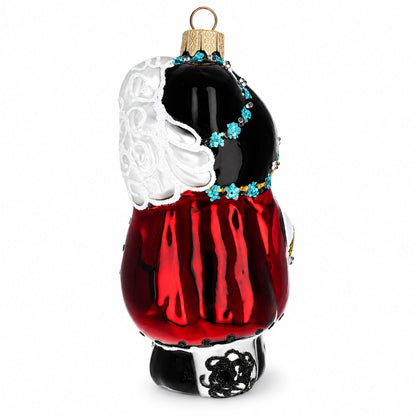 Puss in Boots Wearing Ornate Suit Glass Christmas Ornament
