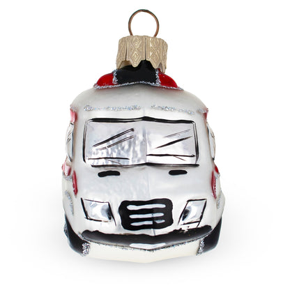 Emergency Vehicle Ambulance Car Mini Glass Christmas Ornament