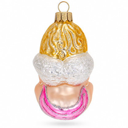 Cherub Angel in Prayer Glass Christmas Ornament