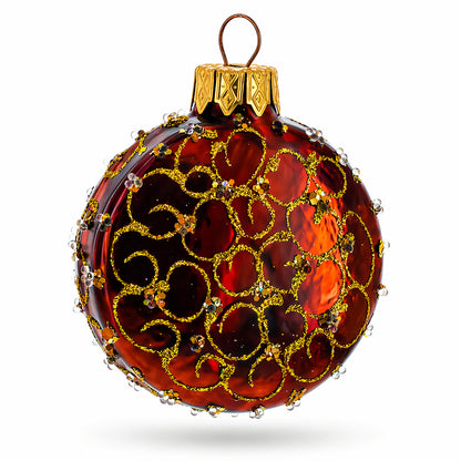 Watch with White Dial Glass Ornament Hanging Christmas Tree Decoration 3.2 Inches