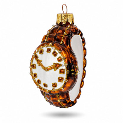 Brown Wristwatch Glass Christmas Ornament