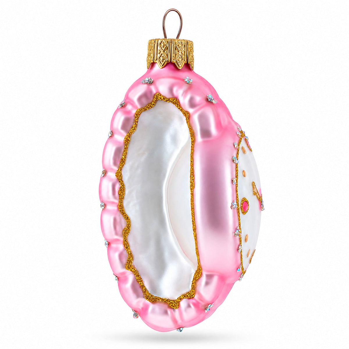 Elegant Pink Wristwatch Glass Christmas Ornament
