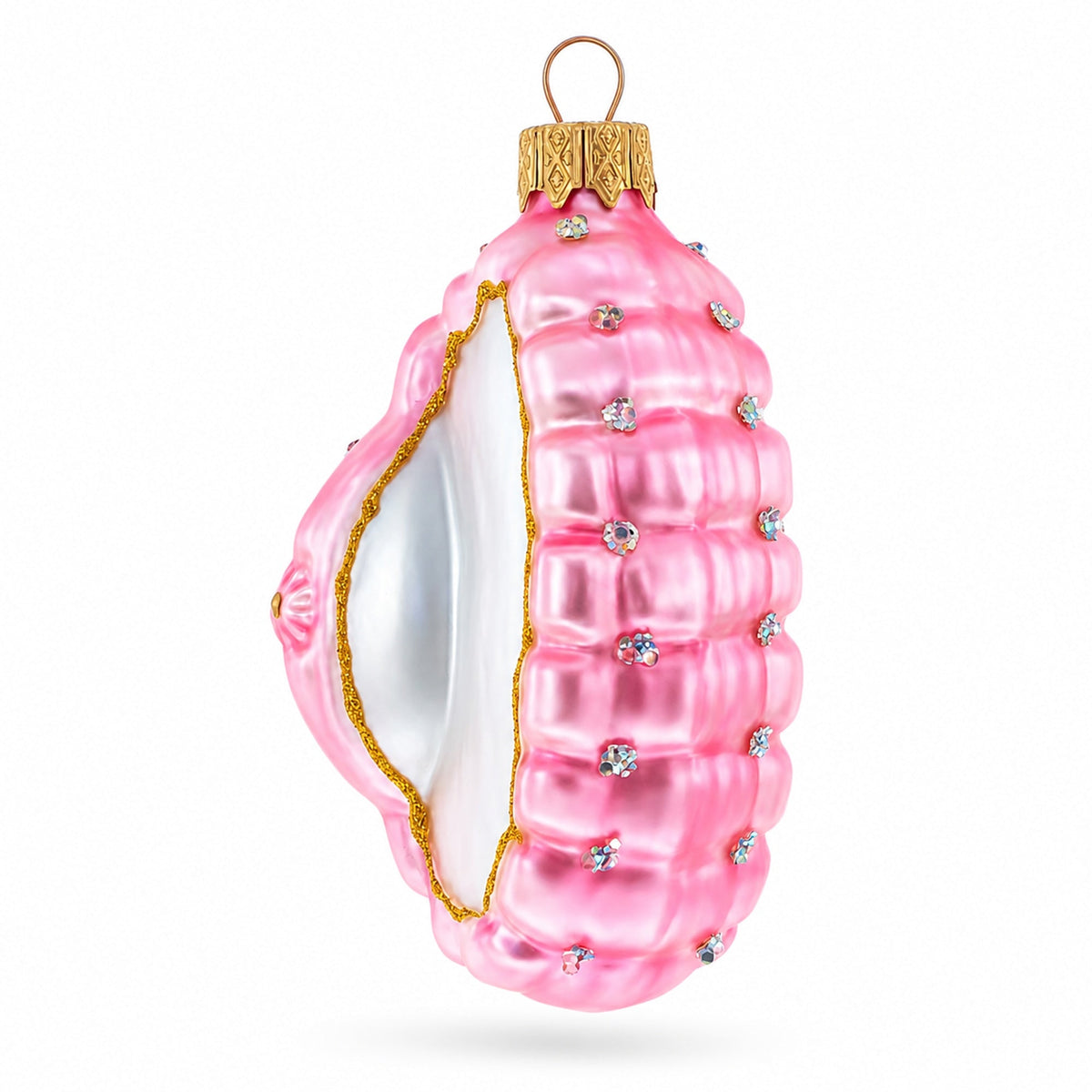 Elegant Pink Wristwatch Glass Christmas Ornament