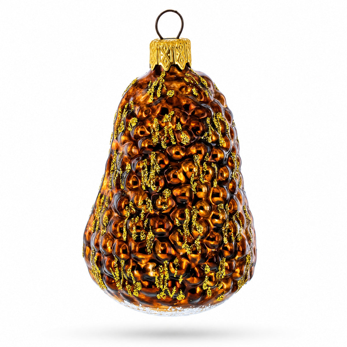 Woodland Hedgehog Glass Christmas Ornament