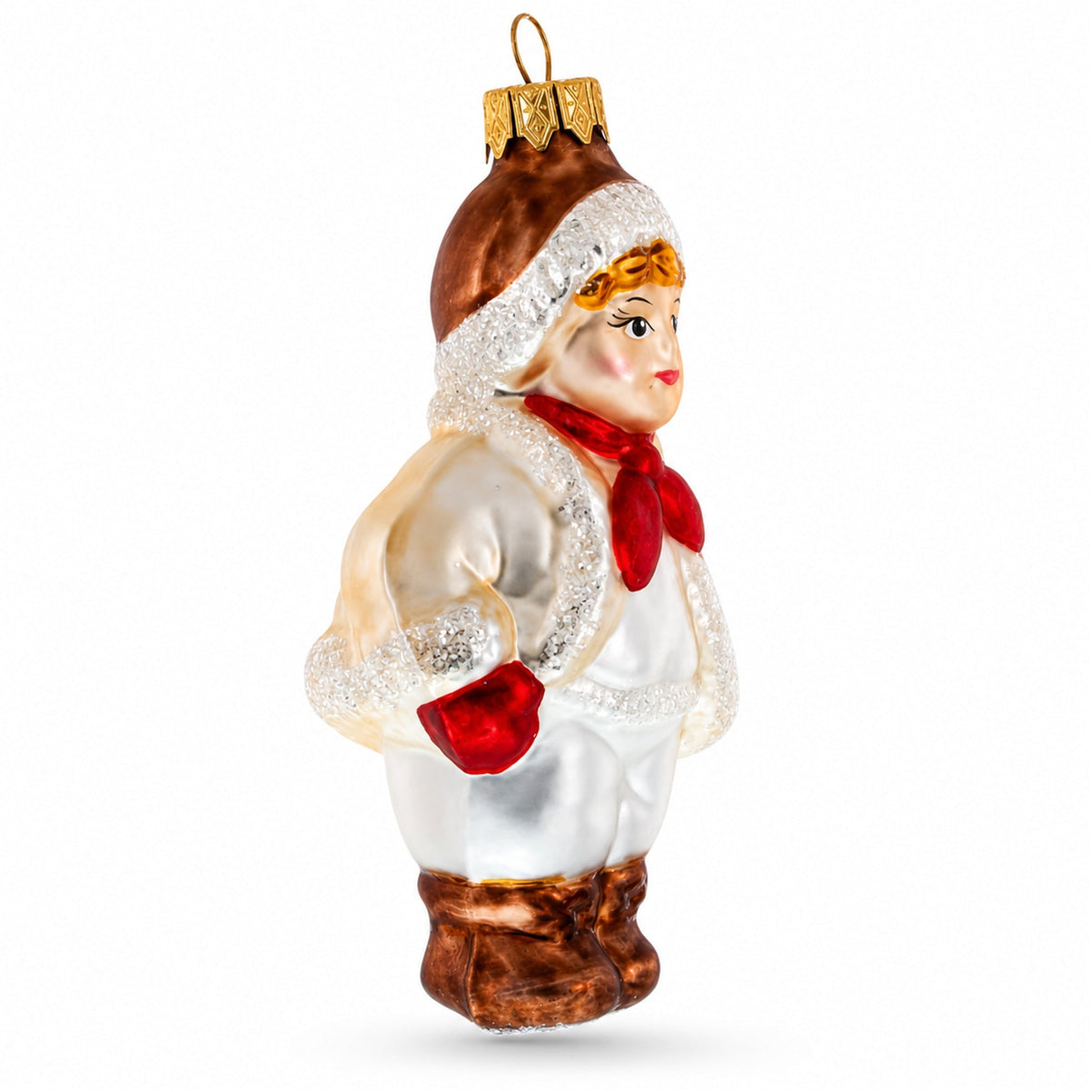 Boy Wearing Vintage Style Costume Glass Ornament