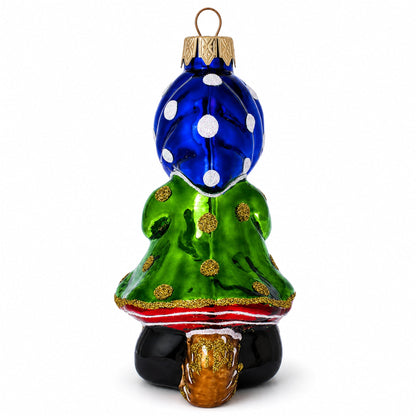 Baba Yaga Folk Tale Character Glass Christmas Ornament