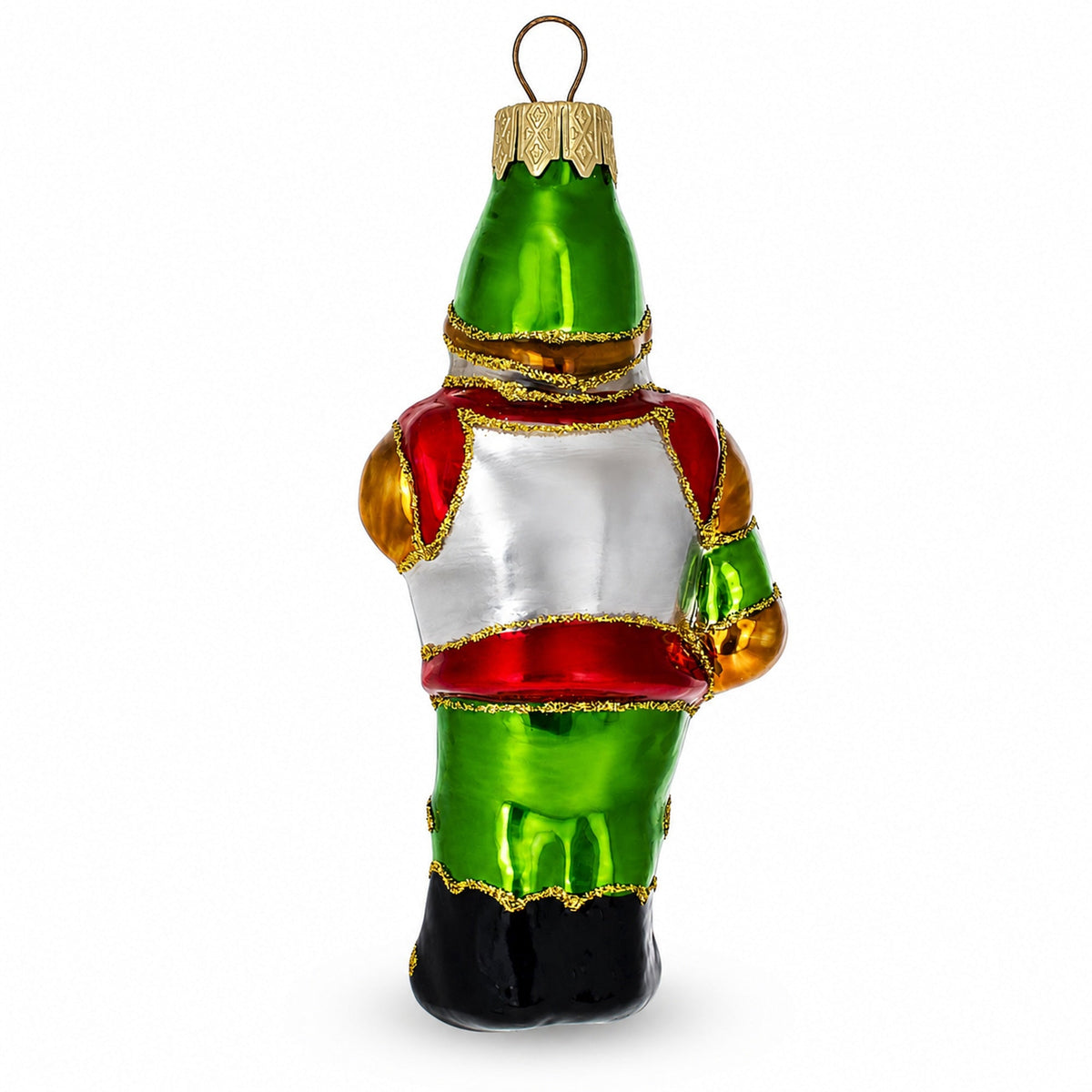 Medieval Armored Knight in Full Plate Glass Christmas Ornament