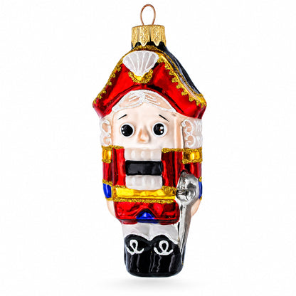 Classic and Whimsical Nutcracker Glass Christmas Ornament