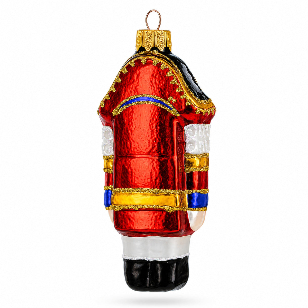 Classic and Whimsical Nutcracker Glass Christmas Ornament