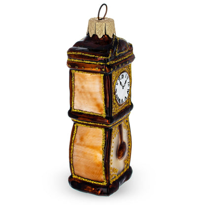 Grandfather Clock Glass Christmas Ornament