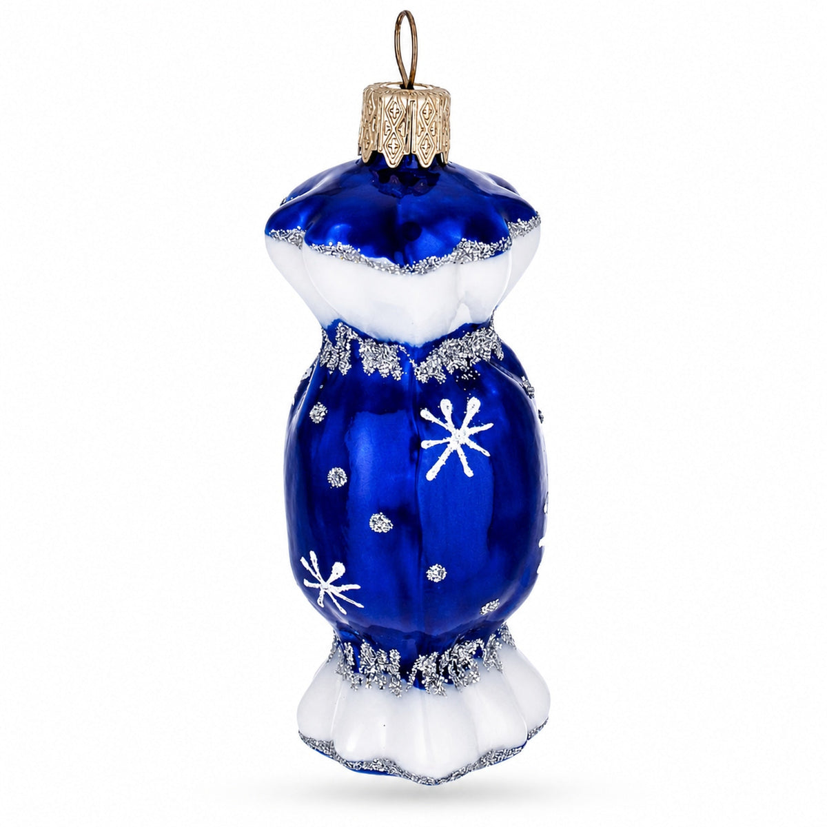 Blue Candy Glass Christmas Ornament