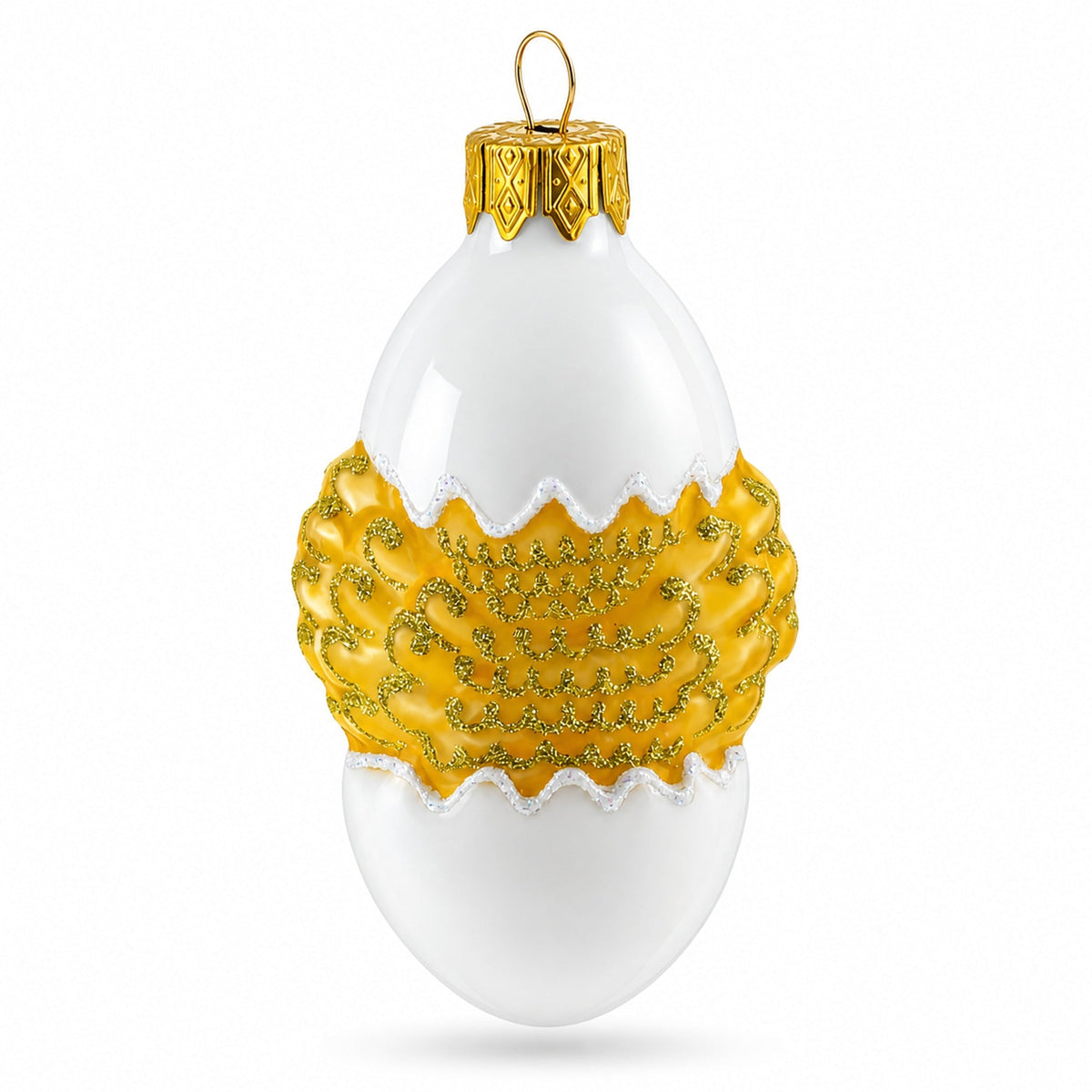 Baby Chick in Egg Glass Christmas Ornament