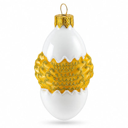 Baby Chick in Egg Glass Christmas Ornament