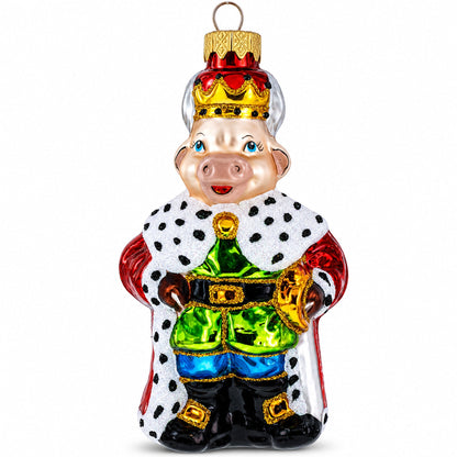 Bull the King Glass Christmas Ornament