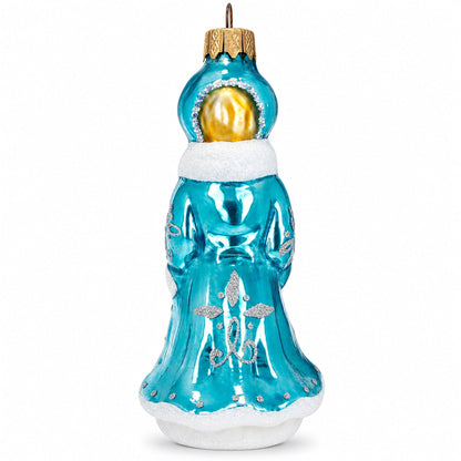 Snegurochka Snow Maiden Glass Christmas Ornament