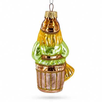 Baba Yaga Folk Tale Character Glass Christmas Ornament