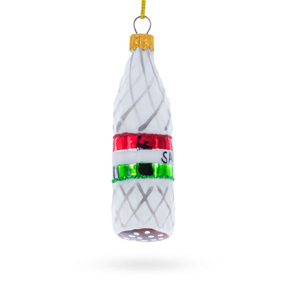 Deli Style Salami Sausage Glass Christmas Ornament