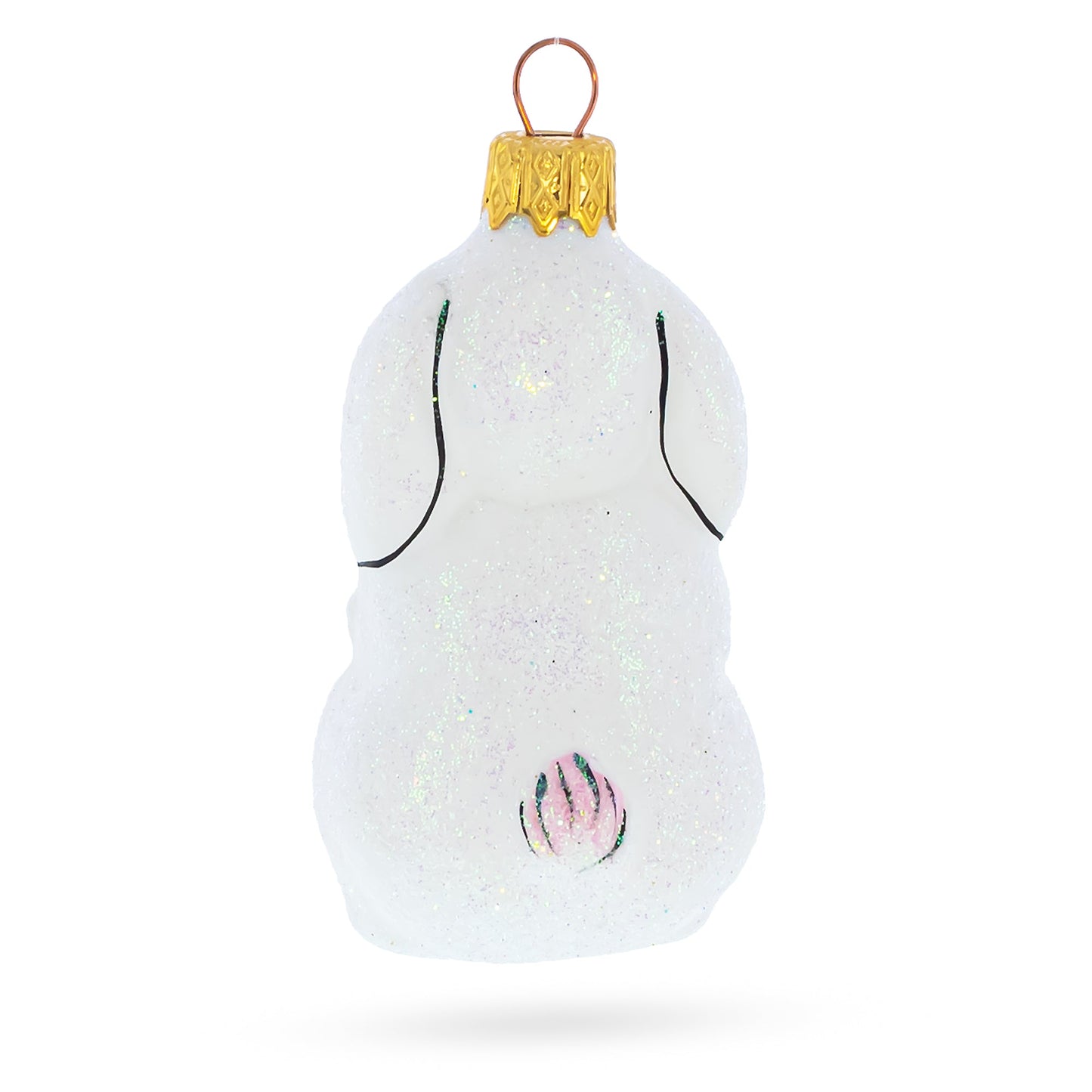 Whimsical Bunny Messenger with Envelope Glass Ornaments