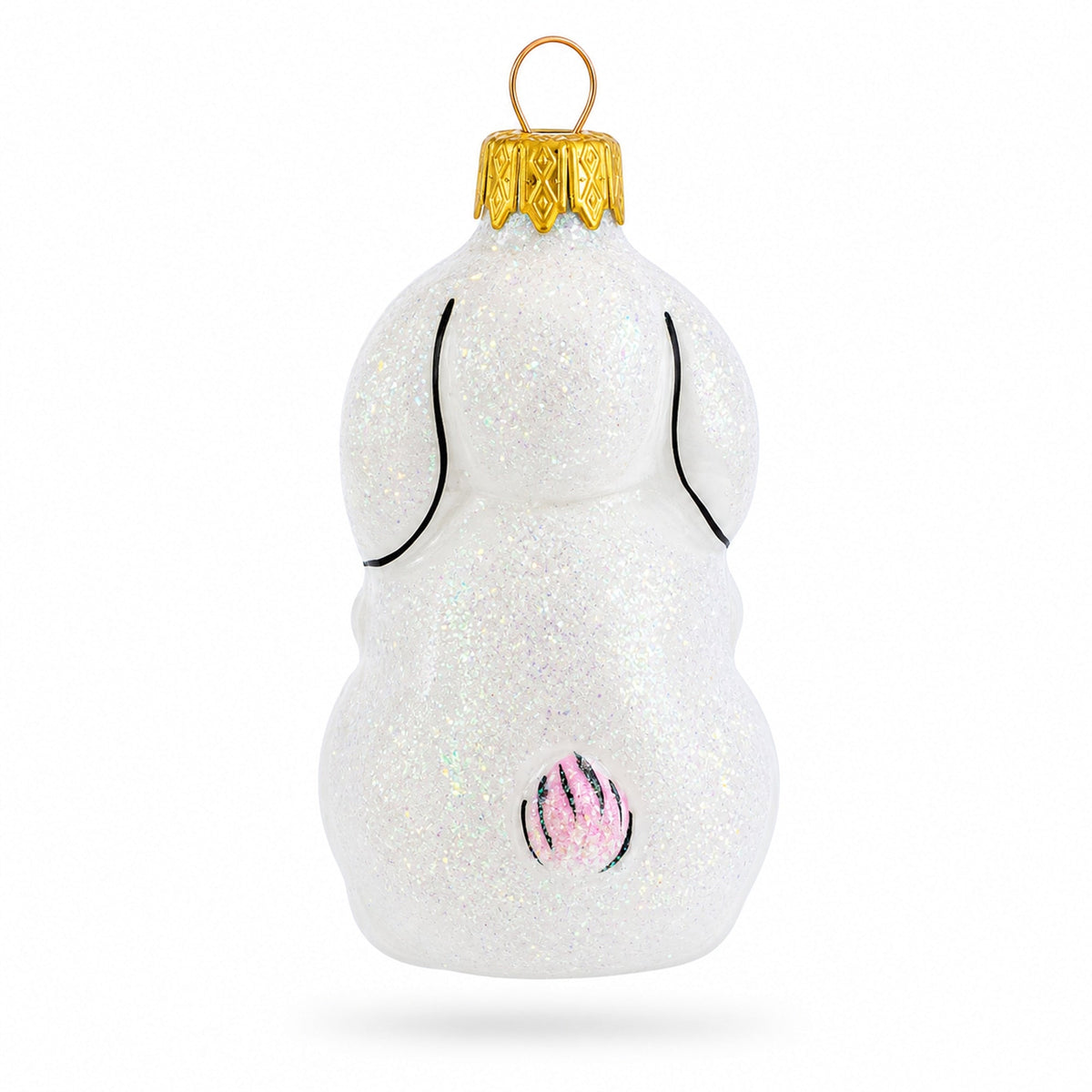Whimsical Bunny Messenger with Envelope Glass Ornaments