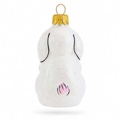 Whimsical Bunny Messenger with Envelope Glass Ornaments