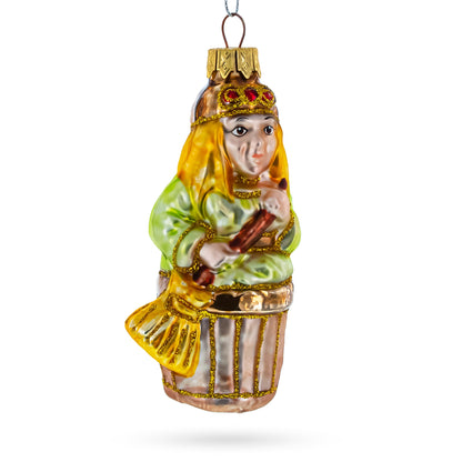 Baba Yaga Folk Tale Character Glass Christmas Ornament