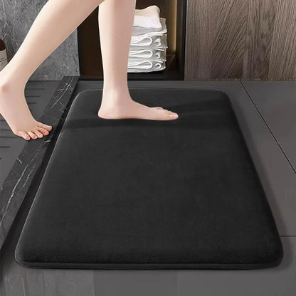 DecorBites™ Absorbent Coral Velvet Bathroom Door Mat