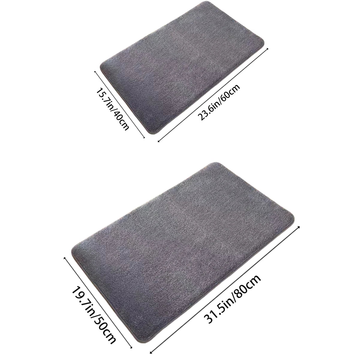 DecorBites™ Absorbent Coral Velvet Bathroom Door Mat
