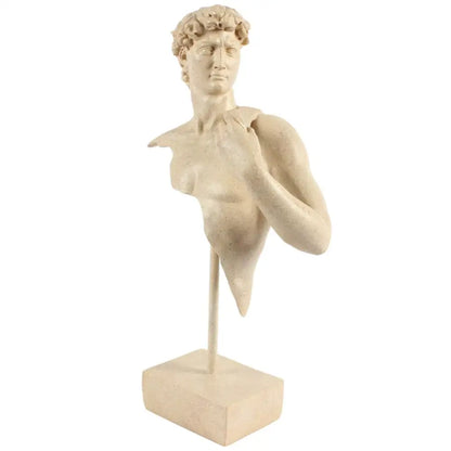 Abstract beige david bust resin sculpture living room decor