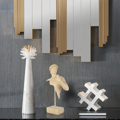 Abstract beige david bust resin sculpture living room decor