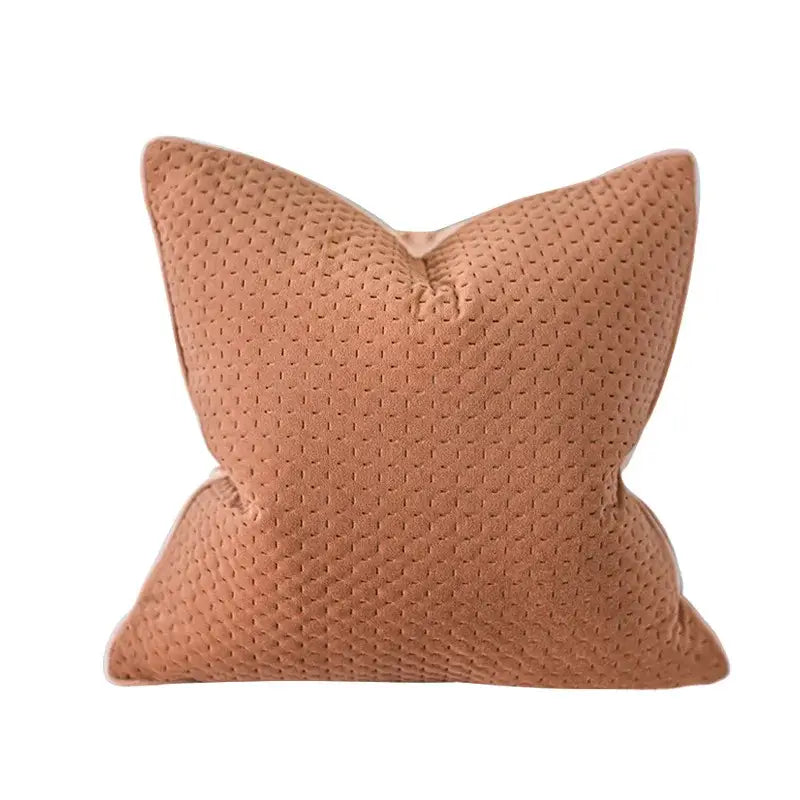 Abstract beige textured pillow cover living room leather accents