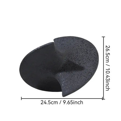Abstract black glossy geometric ceramic gyroscope ornaments living room
