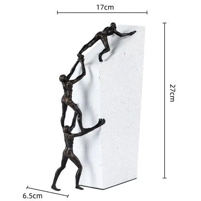 Abstract black & gold gymnast metal handicraft figure living room decor