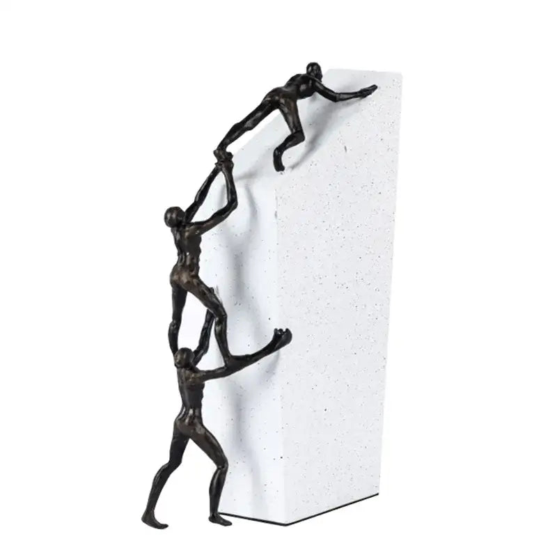 Abstract black & gold gymnast metal handicraft figure living room decor