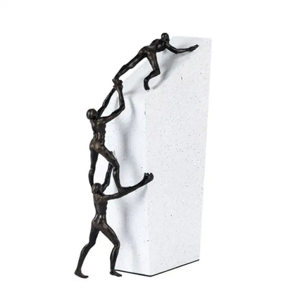 Abstract black & gold gymnast metal handicraft figure living room decor
