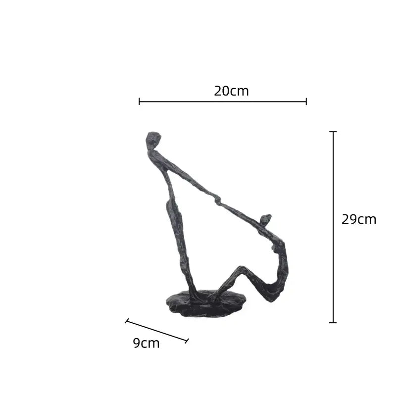 Abstract black hand dance sculpture living room adolescence decor