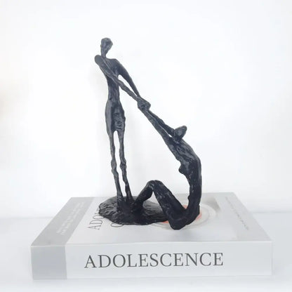 Abstract black hand dance sculpture living room adolescence decor
