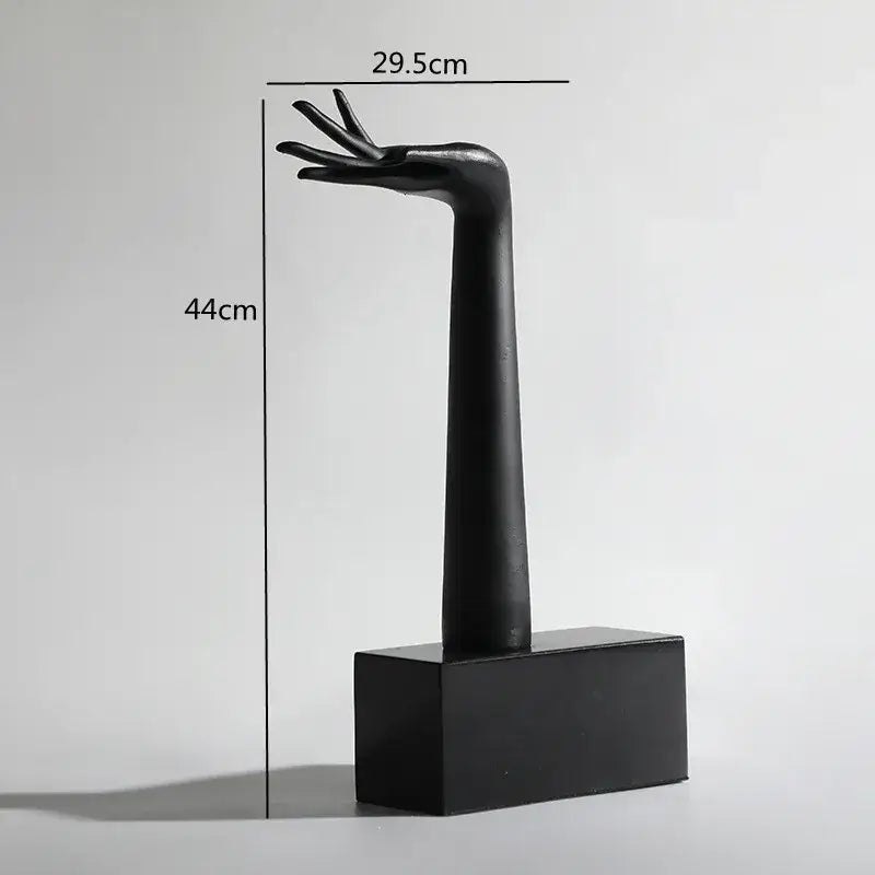 Abstract black metal sports figure sculpture living room decor