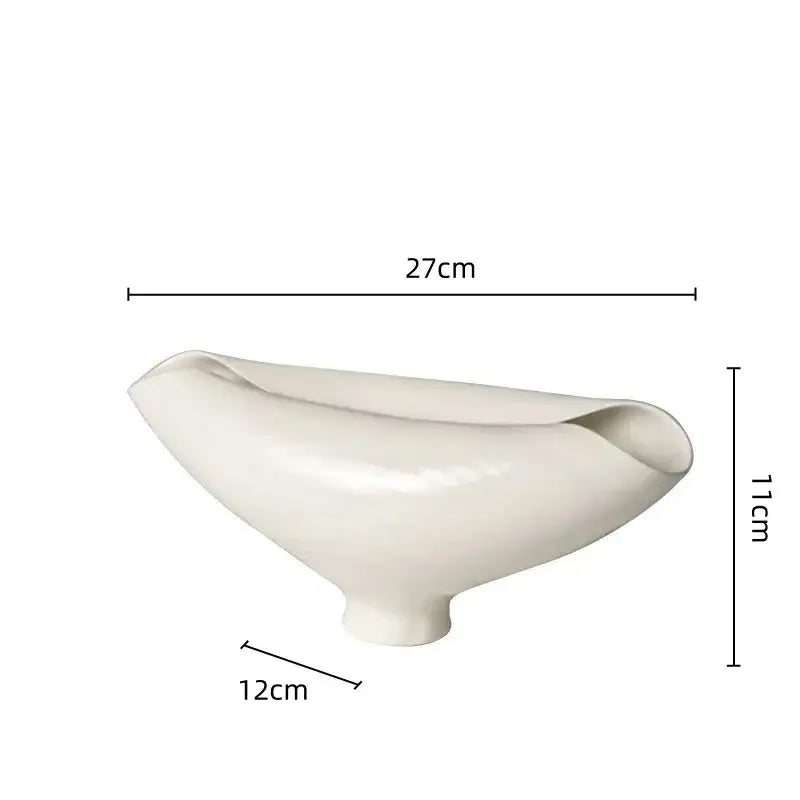 Abstract black & silver elliptic resin flower pot living room