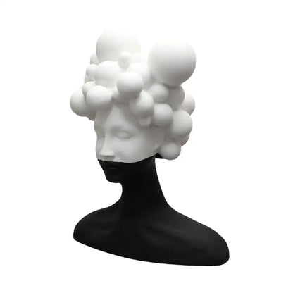 Abstract black & white woman figurine resin sculpture living room decor