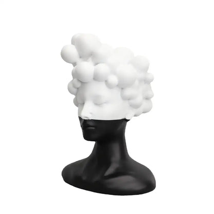 Abstract black & white woman figurine resin sculpture living room decor
