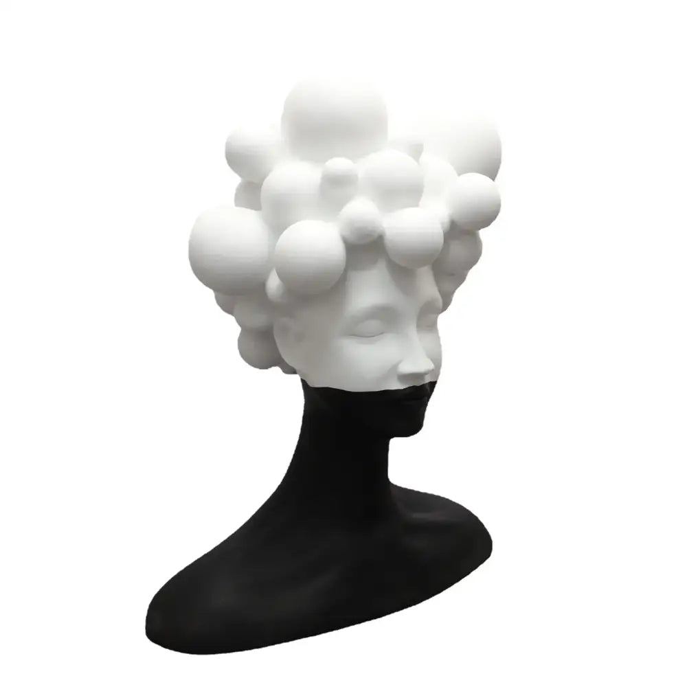 Abstract black & white woman figurine resin sculpture living room decor
