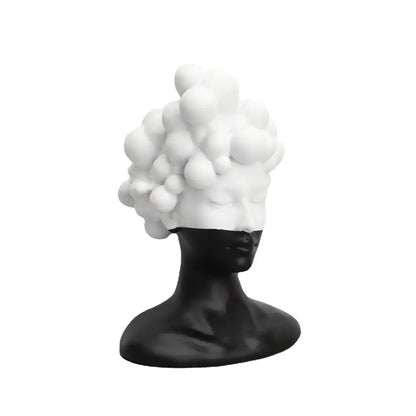 Abstract black & white woman figurine resin sculpture living room decor