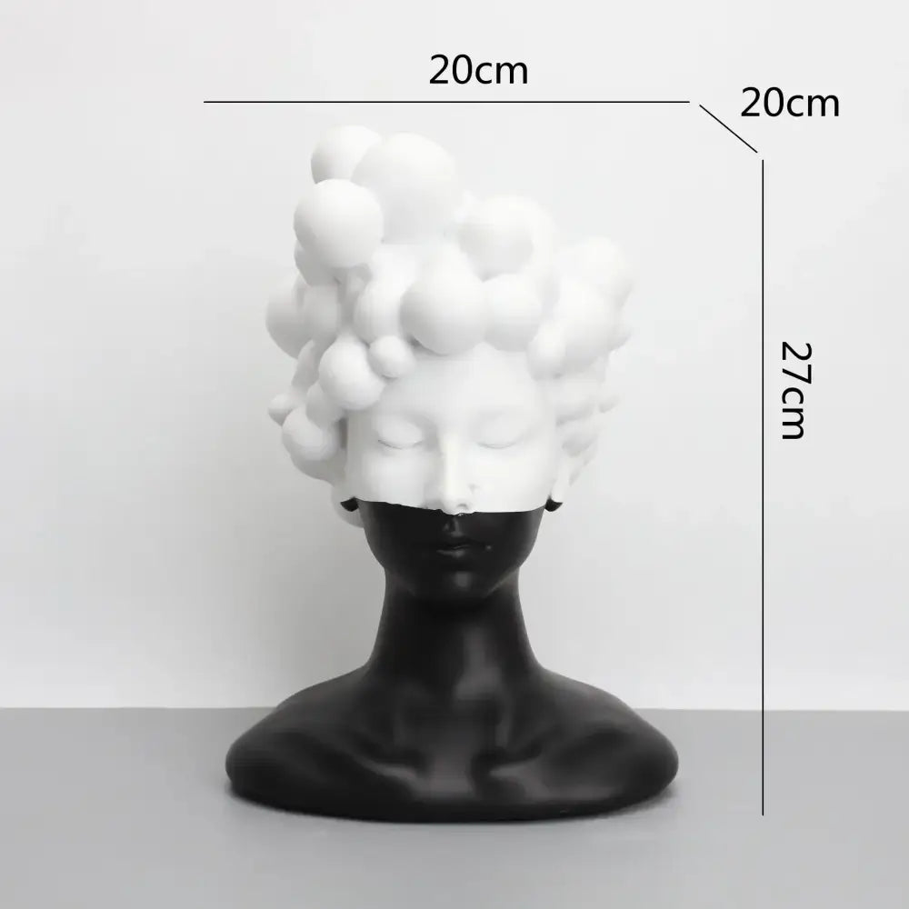 Abstract black & white woman figurine resin sculpture living room decor