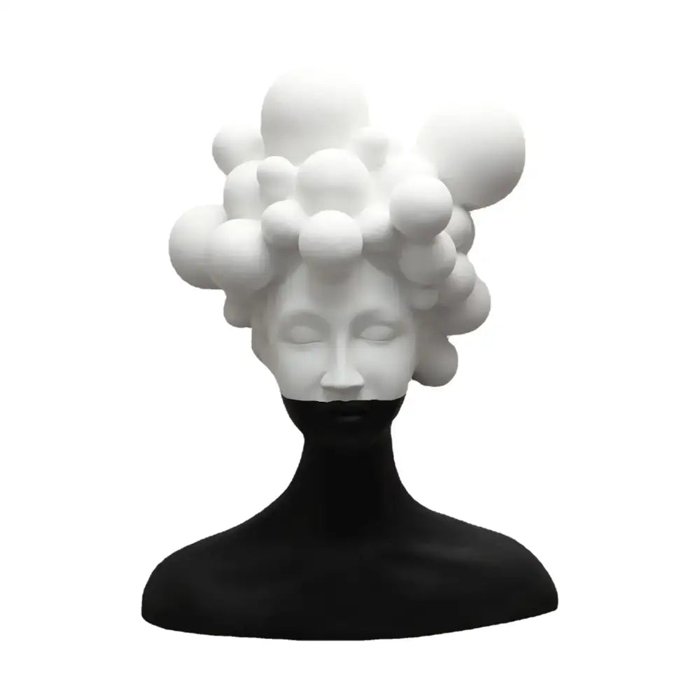 Abstract black & white woman figurine resin sculpture living room decor