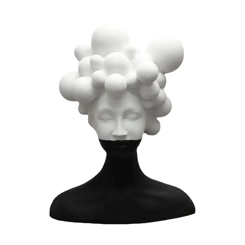 Abstract black & white woman figurine resin sculpture living room decor
