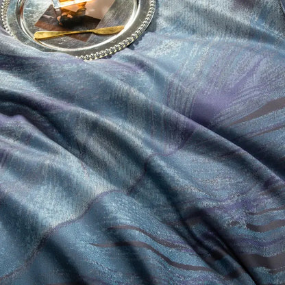 Abstract blue & gray 1500tc jacquard egyptian cotton bedding set bedroom