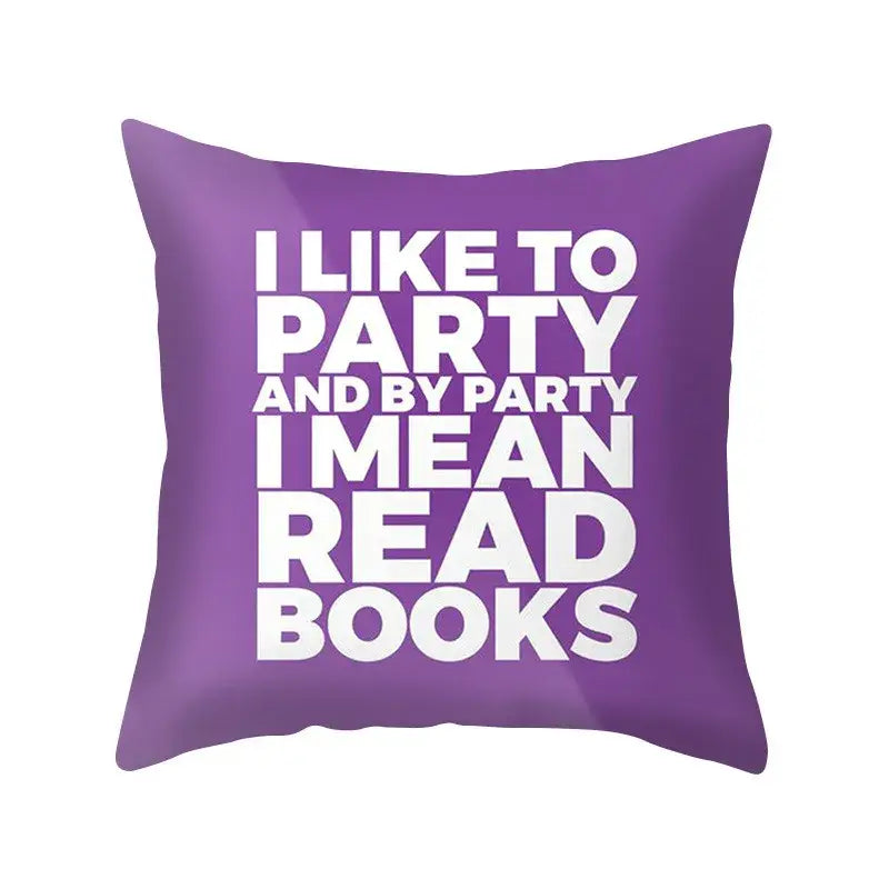 Abstract blue & purple polyester pillow case bedroom throw cover